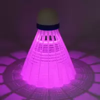 彩色发光塑料羽毛球 夜光尼龙羽球led电子灯带开关晚上打球的