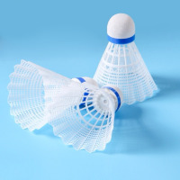 尼龙羽毛球耐打12支白色塑料防风羽毛球训练球6只装练习黄色胶球