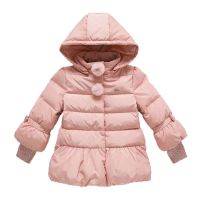 巴拉bala女童羽绒服儿童中长款宝宝加厚冬装洋气外套童装反季