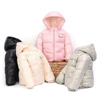 秋冬新品儿童羽绒服中小童新款白鸭绒亮面加厚男女童宝宝短款外套