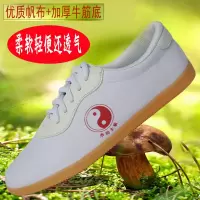 太极鞋帆布武术鞋男女加厚牛筋底软面透气功夫训练练功鞋