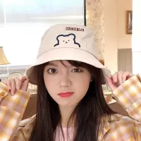 可爱帽子女春夏季韩版百搭渔夫帽日系遮阳防晒卡通学生遮脸ins潮