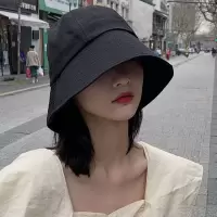 防晒遮阳渔夫帽女小众钟形日系盆帽秋韩版潮ins水桶百搭太阳帽子