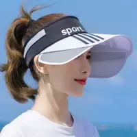 遮阳帽女夏季防晒防紫外线大沿空顶帽子户外骑车遮脸太阳棒球帽男