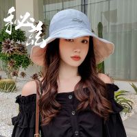 夏天双面小雏菊防晒渔夫帽遮阳女士防紫外线大帽檐日系太阳帽子潮