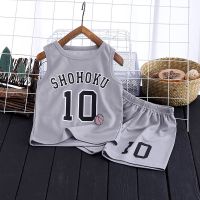 夏季男童背心无袖短裤套装儿童篮球服女童速干运动服两件套1-9岁