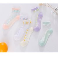 儿童冰丝袜子夏季薄款女童水晶袜春夏宝宝丝袜夏天透气棉公主袜