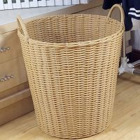 塑料仿藤编织脏衣服收纳筐换洗衣物脏衣篮玩具桶手提篮ins器