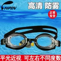 近视度数左右不同泳镜高清防水防雾透明游泳眼镜成人儿童男女