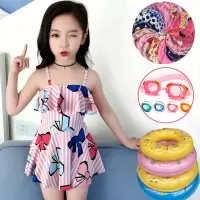 儿童泳衣女保守学生分体游泳衣女小中大童可爱宝宝温泉游泳衣裙式