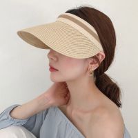 帽子女夏空顶帽百搭遮阳防晒太阳帽韩版时尚潮大檐户外沙滩草帽