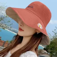帽子女新款百搭夏季太阳帽防晒紫外线遮阳遮脸渔夫帽洋气韩版潮