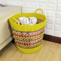 脏衣篮洗衣篮玩具收纳筐 家用衣篓子衣物整理框仿藤桶塑料篓大号