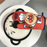 出口日韩红豆面包人隔热手套微波炉加厚厨房卡通防烫手套