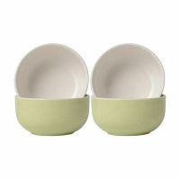 陶瓷碗送筷 家用小饭碗简约米饭汤碗色4.2英寸套装小号可微波炉