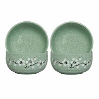 陶瓷碗送筷 家用小饭碗简约米饭汤碗色4.2英寸套装小号可微波炉