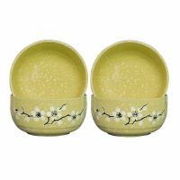 陶瓷碗送筷 家用小饭碗简约米饭汤碗色4.2英寸套装小号可微波炉