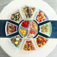 个性创意家用圆菜盘子鱼盘水饺碟子火锅年夜饭拼盘餐具套装