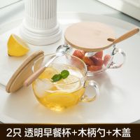 北欧茶色玻璃碗饭碗甜品碗沙拉碗双耳汤碗面碗家用耐热餐具泡面碗