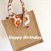 无印同款黄麻袋折叠环保购物袋日式简易手提袋帆布包diy改造