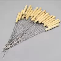 不锈钢烧烤针烧烤签子圆签扁签羊肉串烤肉签子烧烤配件