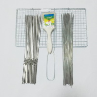 不锈钢扁签加厚户外烧烤针羊肉串烤肉签子钢签铁签配件工具烧烤签