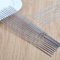 不锈钢烧烤签子304扁签加厚35cm家用羊肉串铁仟烤肉钢签工具全套