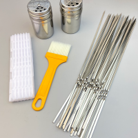 烧烤签子不锈钢烤羊肉串签字烤肉签字扁铁签烤针烤肉钎子烧烤用具