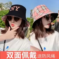 渔夫帽女ins春夏季韩版潮防晒遮阳帽日系帽子2021新款双面戴盆帽