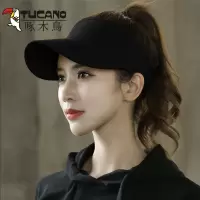 空顶帽子女夏天防晒无顶鸭舌帽韩版骑车运动遮太阳棒球帽男