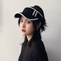 帽子女夏天空顶遮阳帽韩版防晒无顶鸭舌太阳帽运动跑步户外棒球帽