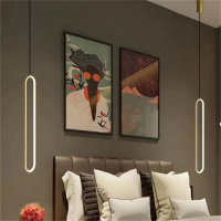 夕牧 2021新款网红床头吊灯北欧简约现代房背景墙创意时尚轻奢餐吊灯床头柜小吊灯家用餐厅饭厅轻奢长线氛围灯卧室床头灯