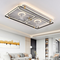 夕牧 智能蓝牙客厅风扇灯吸顶吊扇灯长方形家用卧室餐厅2022年新款摇头电风扇带灯一体吊扇灯灯具套餐