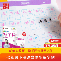 2021春新版七年级下册初中生同步写字课练字字帖 华夏万卷7年级下初一语文教材同步正楷初中钢笔圆珠笔字帖书籍附默写本中学