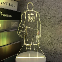 床头台灯詹姆斯库里哈登科比篮球周边新奇实用手办送男生生日礼物 KE BI 1-[插电3色]常规款 其他