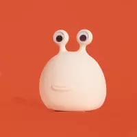MUID鼻涕虫伴眠灯卧室护眼拍拍硅胶婴儿喂奶睡眠创意小夜灯床头灯 亲昵硅胶[趣玩开关 无极调光]