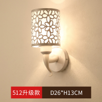 现代简约创意床头灯卧室玻璃壁灯led墙壁灯客厅楼梯过道阳台灯具 白色