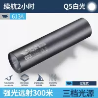 手电筒小强光超亮户外变焦远射迷你便携家用usb充电多功能学生灯 定焦黑色款 Q5灯芯 三档光源[远射300米 续航2小时