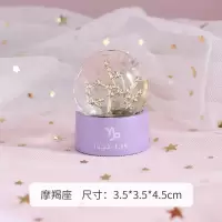 梦幻十二星座水晶球透明桌面创意玻璃球装饰摆件生日礼物女孩玩具 摩羯座