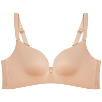 好波内衣女春夏文胸光面无钢圈舒适薄杯胸罩聚拢性感胸罩 肤色 70B
