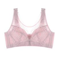 南极人大胸显小文胸罩女无钢圈上托防下垂调整型薄款大码胖mm内衣 豆沙紫(单件文胸) 75 AB通杯