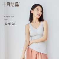 十月结晶孕妇内衣夏季薄款外穿吊带背心产后喂奶塑身收腹哺乳文胸 安伯灰[建议选大一码] S