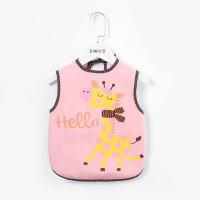 宝宝罩衣夏季薄款小孩围兜夏天儿童吃饭防水防脏无袖饭兜婴儿男女 粉色小花鹿 建议0-2岁宝宝
