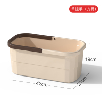 益伟洗拖把桶长方形家用水桶挤水圆桶拖地涮清洗桶胶棉海绵拖布桶 单提手方桶
