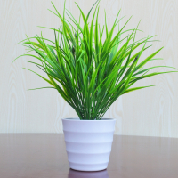 仿真植物花假绿植假花室内外装饰塑料盆栽绿萝小盆景花艺花草摆件 中盆幸运草套装