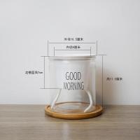 自吸水培花盆免浇水懒人盆PET塑料花盆桌面盆栽植物绿萝发财树 [透明款]送白色小石头 1个花盆[不含]托盘