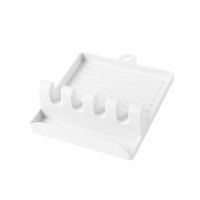 锅盖架厨房台面接水盘支架家用大全放锅盖收纳架子锅铲汤勺置物架 白色(1个装)