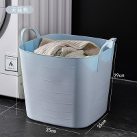 家用大容量塑料脏衣桶脏衣篓玩具收纳筐衣服蓝脏衣篮衣物洗衣篓子 天蓝色 加大容量承重强
