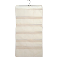 衣柜内衣袜子收纳袋挂袋储物袋墙挂式宿舍衣橱悬挂式收纳神器布艺 米色 84*38.6CM