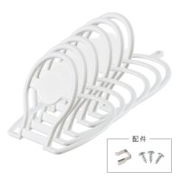 挂帽子收纳架挂架衣服挂钩免打孔门后包包壁挂置物收纳神器挂衣架 白色(6个装)1盒装